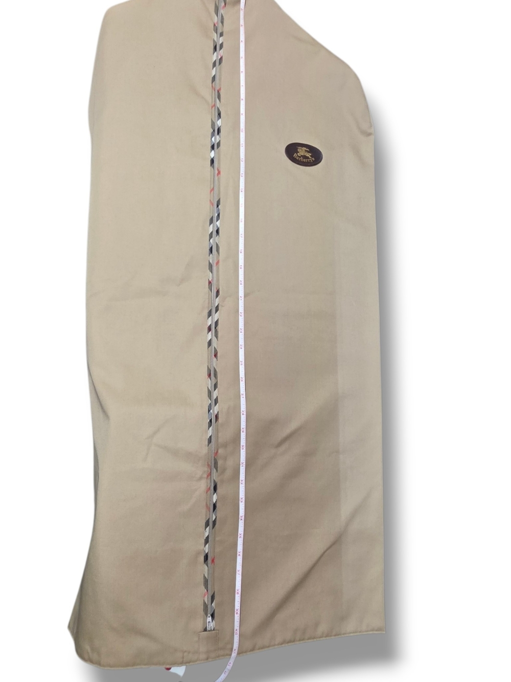 Burberry Beige Garment Bag with Signature Check Trim - Picture 6 of 8